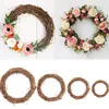 Dried Flowers Wedding Decoration Wreath Natural Rattan Garland DIY Crafts Decor For Home Door Grand Tree Christmas Gift Party Ornament 230613