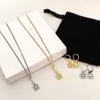 Novo projetado triomphe cor esmalte pingente corrente colar pulseira brinco latão banhado a ouro feminino designer conjuntos de jóias xce17