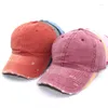 Kapity z piłką umyte zerwane baseball dla kobiet osobowość miękka top snapback hat Masher All Match Hats