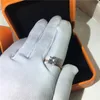 Bague Solitaire couleur argent véritable 7mm AAAAA cz bagues de fiançailles de mariage pour les femmes mariée déclaration fête bijoux cadeau