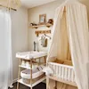 Filet de berceau Style nordique coton moustiquaire enfants bébé princesse lit à baldaquin rideau literie ronde Hung dôme tente chambre décor 230613