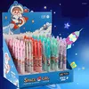 Pz/lotto Kawaii Fiore Cancellabile Penna Gel Carino 0.5mm Inchiostro Blu Firma Penne Cancelleria Regalo Forniture Scolastiche Per Ufficio All'ingrosso