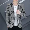 fashion designer mens suits blazer cost men classic casual floral print long-sleeved slim suit blazer jacket autumn and winter style M-3XL