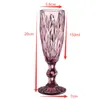 Verres à vin 150Ml 13Design Coupe en verre en relief Tasses à boire Jus de ménage Champagne Couleur épaissie pour la fête Goblet Drop Delivery Ot2Jd