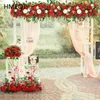 Torkade blommor Anpassa konstgjorda blommor White Rose Peony Flower Arrangement Bröllopsbord Centerpiece Ball Party Arch Decor Bakgrund 230613