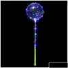 Autres fournitures de fête festive 20 pouces Glow Clear Bubble Balloon Led Light Up Bobo Balloons Noël Anniversaire Décoration De Mariage Dhjak