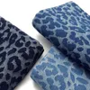 Fabric Leopard Denim Fabric Print Fashion Yarn-dyed Jacquard for Sewing Coat Thick Clothing Graduation Design by Half Meter 230613