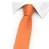 Bow Ties 2023 Arrivals Fashion Designer 6CM Slim Casual Necktie For Men Business Wedding Orange Twill Neck Tie With Gift Box