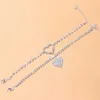 Armbanden Mode Luxe Ketting Vrouwen Enkelbanden Zilver Kleur Armband op Been Strand Barefoot Sieraden Geschenken R230614