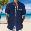 Erkekler Tişörtleri Plaj Tatil Gömlek Kısa Kollu Haligan Erkek Kuff