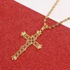 펜던트 목걸이 크로스 체인 목걸이 남성 십자 십자가 금색 기독교 가톨릭 보석