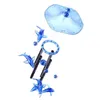 Garden Decorations Home Decoration Hanging Wind Chimes for Kids Birthday Gift Door Garden Blue Crystal Dolphin Wind Chimes R230613