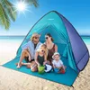 Tenten en Schuilplaatsen TOMSHOO Pop-up tent 3-4 persoons outdoor camping strandtent reizen lichtgewicht buiten strand schaduw zonwering tent luifel cabana 230613