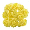 Decoratieve Bloemen 6cm Glitter Foam Rose Kunstbloem Bruidsboeket Bruiloft Decoratie Feest Taart Geschenkdoos Nep Krans