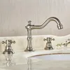 Rubinetti per lavabo da bagno Rubinetto per lavabo diffuso Bacino freddo Maniglia a croce classica Miscelatore da 8 pollici in ottone totale