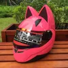 Motorhelmen Roze Helm Full Face Racing Unisex Capacete Cute