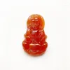 Pendant Necklaces Carnelian Stone Guan Yin Figurine Natural Onyx Buddha Diy Necklace Spiritual Jewelry Accessories 1pc