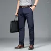 Men's Pants Spring Summer Straight Suit Men Cotton Business Stretch Royal Blue Khaki Black Thin Office Formal Trousers Male Size 40 42