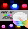 3Dイリュージョンナイトライト3IN1 RGB LEDランプベース3Dテーブルデスクランプ用のタッチスイッチ交換ベース