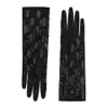 Mode longue dentelle mariée gants de mariée gants de mariage cristaux accessoires de mariage gants de dentelle pour les mariées cinq poignet sans doigts Len236i