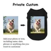 Vêtements pour chiens personnalisés bricolage été petit moyen chien chat vêtements pour animaux de compagnie bouledogue chiot chemise Chihuahua impression personnalisée Po et texte client 230613