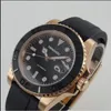 Wristwatches YANGHOU 40mm Rose Gold Watch Case Automatic Men's Miyota YM Brushed Ceremic Bezel Rubber Band