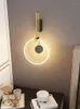 Candeeiros de parede Moderno candeeiro LED nórdico quarto de cabeceira Simplicidade Dourado Iluminação decorativa Sala de estar Corredor Acessórios interiores