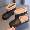 Buty kreskówkowe buty deszczowe Dzieci Wodoodporne buty do chodzenia Baby dziewczyna bez poślizgu Pvc Rainy Buty moda Budowanie kostki 230614