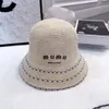 Chapéu de balde de designer de data de casamento feminino Viagens de férias Toldo de sol respirável Impressão de letras Preto e branco 2 cores Casquette