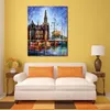 Fine Art Canvas Painting Antwerp Belgium Handcrafted Contemporary Artwork Landscape Wall Decoration