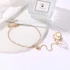 Bracelets couleur or évidé papillon chaîne Bracelet bagues pour femmes luxe feuille personnalisé bijoux R230614