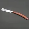 Rakknivar 1 st vintage trähandtag rak kant rostfritt stål frisör rakknivar fällbar rakkniv 230614