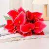 Getrocknete Blumen Kopf weiße Calla künstliche Lilie Blumenstrauß gefälschte Blume DIY Braut Hochzeit Party Home Dekoration