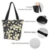 Boodschappentassen Kamille Bloemen Boodschappentas Mode Gedrukt Canvas Shopper Schouder Tote Grote Capaciteit Bloemen Daisy Handtas