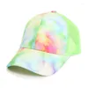 Casquettes de baseball Tie Dye Print Casquette de baseball Hommes Femmes Snapback Hip Hop Chapeau Été Respirant Mesh Sun Gorras Casual Unisexe Streetwear Os