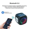 Haut-parleur Bluetooth sans fil TG359, prenant en charge l'éclairage RVB, carte TF, radio FM, coupleur TWS, haut-parleur de musique mains libres étanche portable extérieur