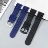 Cinturini per orologi Cinturino per interfaccia piatta di ricambio universale Cinturino in silicone morbido impermeabile da 20/22 mm
