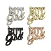 Charms 5st Cubic Zirconia Pave Men God Word Gold Plated Letter Pendant For Armband Halsband Bangle smycken