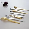 Dinnerware Sets Modern Style Metal Cutlery Hammer Spoon Cake Fruit Fork Stainless Steel Dessert Teaspoon Kitchen Accessories