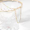 Łańcuchy Ventfille 925 Sterling Silver Choker Naszyjnik 42 cm 8 cm Krótki łańcuch Gold Thin Slim Luksusowe koraliki biżuteria rock punkowe klejnoty