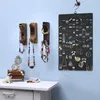 Sacos de armazenamento Porta-jóias organizador de pendurar de dois lados para brincos, colares, anéis na porta da parede do armário