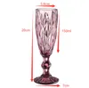 أكواب النبيذ 150 مل 13 تصميم كوب زجاجي منقوش شرب الكؤوس الأسرة العصير الشمبانيا اللون سميكة لتوصيل كأس الحفلات OT01O