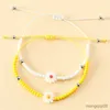 Pulseiras da moda com miçangas redondas de aço inoxidável para mulheres pulseiras feitas à mão com contas de corda joias R230614