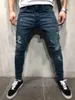 Jeans Masculino de Algodão Calças Masculinas Vintage Hole Cool Calças Para Homens Verão Europa América Estilo Grande Moda Rasgado Masculino