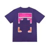 Offs Мужские футболки модные бренды дизайнер бренд Cross T Рубашки градиент растворить стрельбу печать короткие рукава летние футболки