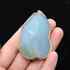 Colares com pingente 2023 Natural Gem Stone Irregular Amazonite Charms Para fazer jóias DIY Crafts Colar Acessórios Tamanho 35x53mm