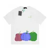 T-shirts masculinas de verão, nova gola redonda, impressão em gel, abóbora, ombro, gota, manga curta, camiseta de algodão puro para homens e mulheres SYHH