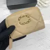 Fashion Diamond Mini Wallet Top Designer Small Bag Luxury Classic 80602 Women Leather Magnetic Buckle Purse Kreditkortsmynt