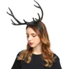 Bandanas Girls pannband Simulering av Antler Costume Hair Hoop Elk 40x26x10cm Black Extern Flocking Miss