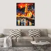 Vibrant Oil Painting Street Landscape Amsterdams Magic Handmade Canvas Art Contemporary Loft Decor